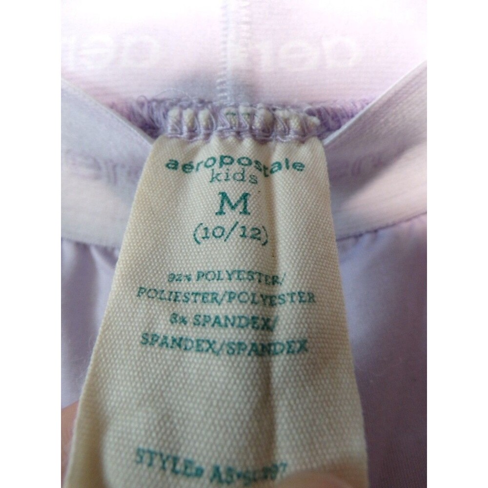 Aeropostale Girls Athletic Shorts Lavender Pleated Aero 87 Size M 10 12 - Picture 5 of 6